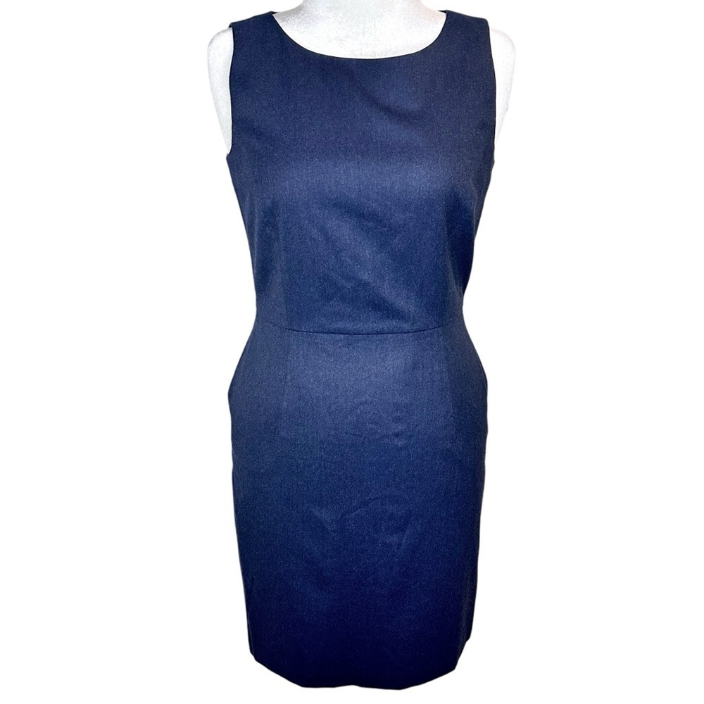 Brooks Brothers Navy Sleeveless Sheath Dress